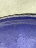 Annieglass Cobalt Blue Triangular Plate, Signed & Dated