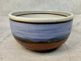 Handmade Drip Glaze 8" Pottery Bowl, Signed & Dated by Artist