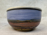 Handmade Drip Glaze 8" Pottery Bowl, Signed & Dated by Artist
