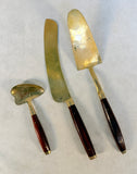 Kee Teck Vintage Thai, Siam 19 pc Brass Flatware Set w/ Wooden Case
