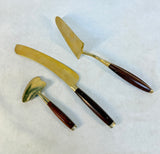 Kee Teck Vintage Thai, Siam 19 pc Brass Flatware Set w/ Wooden Case