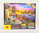 1000 Piece Manhattan Balcony Sunset, Kodak Cork Board Puzzle - Brand New!