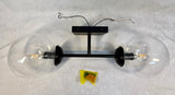 Meridian 2 Light 20" Tall Wall Sconce, Black, M90001-BK - Brand New