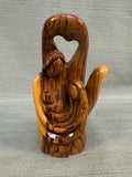 Abstract Olive Wood Nativity Scene