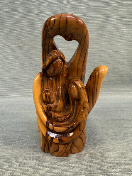 Abstract Olive Wood Nativity Scene