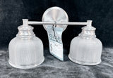 Trade Winds Two Light Bathroom Vanity Light, Brushed Nickel by Meridian - Brand New!