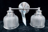 Trade Winds Two Light Bathroom Vanity Light, Brushed Nickel by Meridian - Brand New!