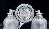 Trade Winds Two Light Bathroom Vanity Light, Brushed Nickel by Meridian - Brand New!