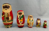 Black Santa Matrioshka - 5 Pieces