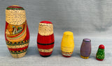 Black Santa Matrioshka - 5 Pieces