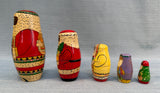 Black Santa Matrioshka - 5 Pieces