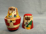 Black Santa Matrioshka - 5 Pieces