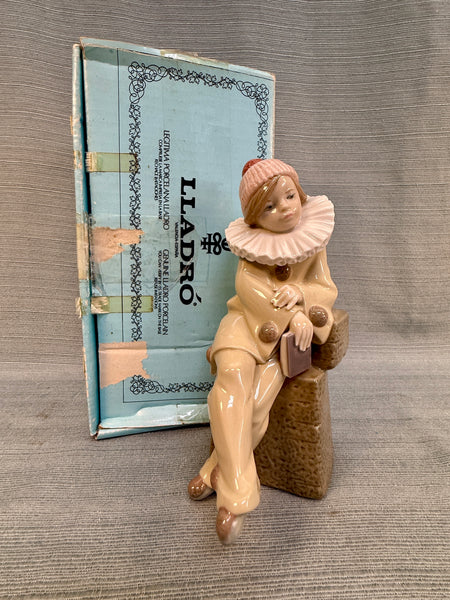 Lladro 8" Young Boy Pierrot No. 5203 Figurine