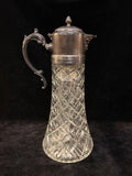 Godinger 14 in Glass Carafe Pitcher with Silver Plated Top