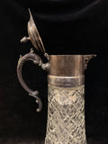 Godinger 14 in Glass Carafe Pitcher with Silver Plated Top