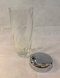 Vintage Art Deco Swirl Cocktail Shaker with Chrome Lid