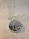 Vintage Art Deco Swirl Cocktail Shaker with Chrome Lid