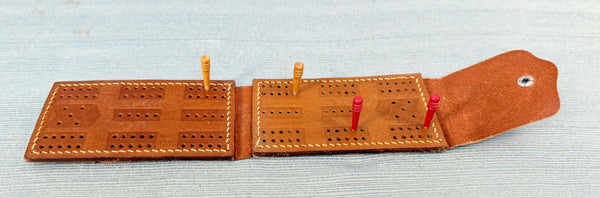 Leather Travel Cribbage Set