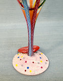 Lolita Happy Birthday-tini Hand Painted Martini Glass - Brand New!