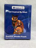 120+ Piece Cat Inspired by Klimt Wooden Puzzle by PuzzlesUp, Large/A3 - Brand New!