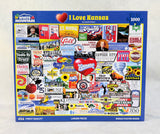 1000 Piece I Love Kansas White Mountain Puzzle - Brand New!