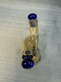 Cobalt & Yellow Blown Art Glass Cruets