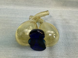 Cobalt & Yellow Blown Art Glass Cruets