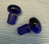 Cobalt & Yellow Blown Art Glass Cruets