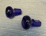 Cobalt & Yellow Blown Art Glass Cruets