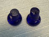 Cobalt & Yellow Blown Art Glass Cruets