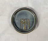 Blue Round Ceramic Tree Coasters - Set of 4