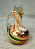 Marble Swirl Hand Blown Cruet with Stopper