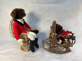 Tally-Ho Fox Family Shelf Plush Dolls with Chairs - Lot of 6 Foxes, 4 Chairs