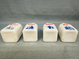 Vintage Hazel Atlas Milk Glass Spice Shakers Set with Rack