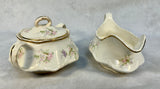 Vintage Homer Laughlin Republic Gravy Boat & Sugar Bowl with Lid