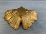 Set of 3 Iridescent Glass Gingko Leaf Trays