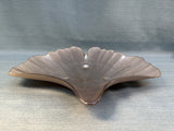 Set of 3 Iridescent Glass Gingko Leaf Trays