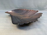 Set of 3 Iridescent Glass Gingko Leaf Trays
