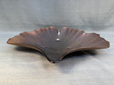 Set of 3 Iridescent Glass Gingko Leaf Trays