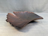 Set of 3 Iridescent Glass Gingko Leaf Trays