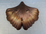 Set of 3 Iridescent Glass Gingko Leaf Trays