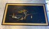 Homer Costello 1960s Abstract Coastal Landscape Original Art, Framed, 53" x 29"