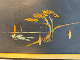 Homer Costello 1960s Abstract Coastal Landscape Original Art, Framed, 53" x 29"