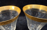 Vintage Tiffin-Franciscan Special Minton Gold-Rimmed Goblets - Set of 6