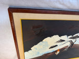 Homer Costello 1960s Abstract Hillside Landscape Original Art, Framed, 41" x 29"