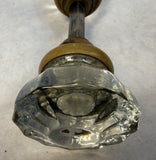 Antique Clear Glass Door Knob Sets with Spindles - 4 Different Pairs
