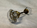 Antique Clear Glass Door Knob Sets with Spindles - 4 Different Pairs