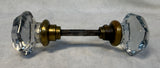 Antique Clear Glass Door Knob Sets with Spindles - 4 Different Pairs