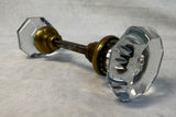 Antique Clear Glass Door Knob Sets with Spindles - 4 Different Pairs