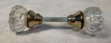 Antique Clear Glass Door Knob Sets with Spindles - 4 Different Pairs